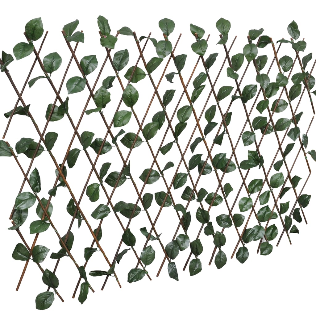 Recinto in Salice a Traliccio con Foglie Artificiali 5 Pezzi 180x60 cm