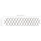 Recinzione a Traliccio in Salice 180x30 cm - Set 5 Pezzi