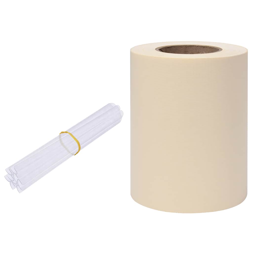 Recinzione Frangivento da Giardino PVC 35x0,19 m Crema