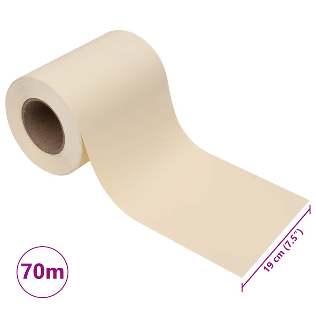 Recinzione Frangivento da Giardino PVC 70x0,19 m Crema