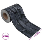 Recinzione Frangivento da Giardino PVC 70x0,19 m Grigio Pietra