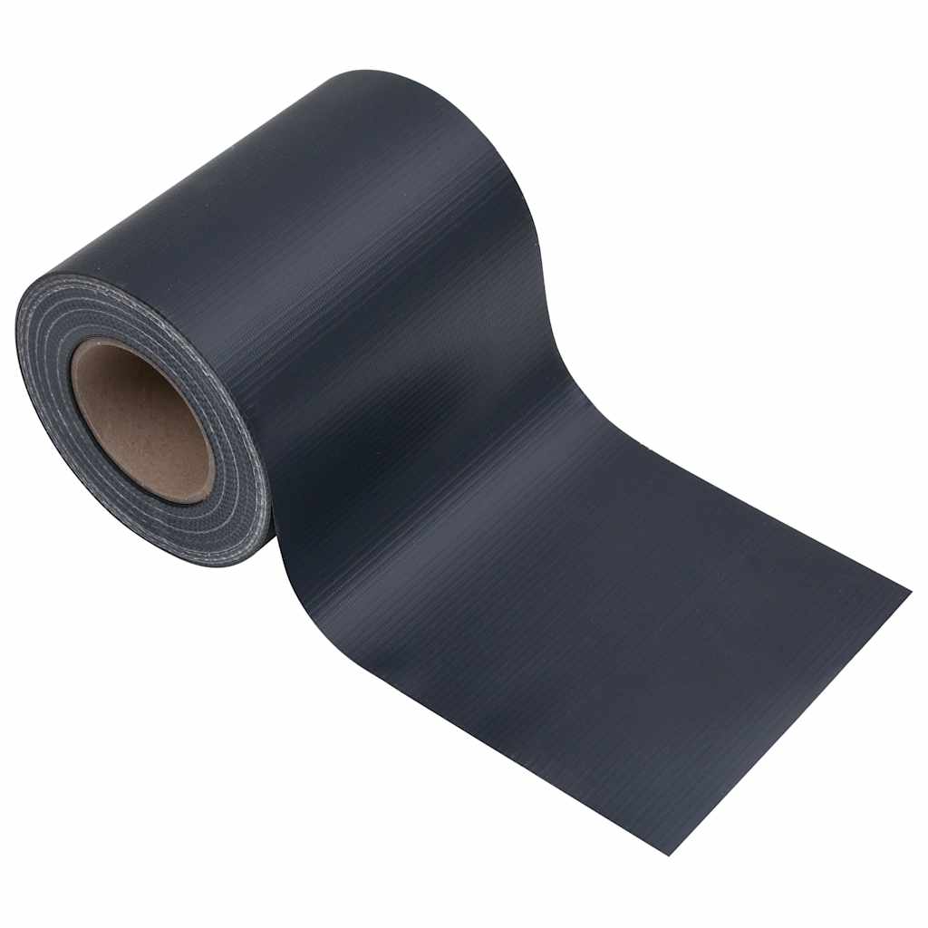 Recinzione Frangivento Giardino PVC 35x0,19m Grigio Scuro Opaco