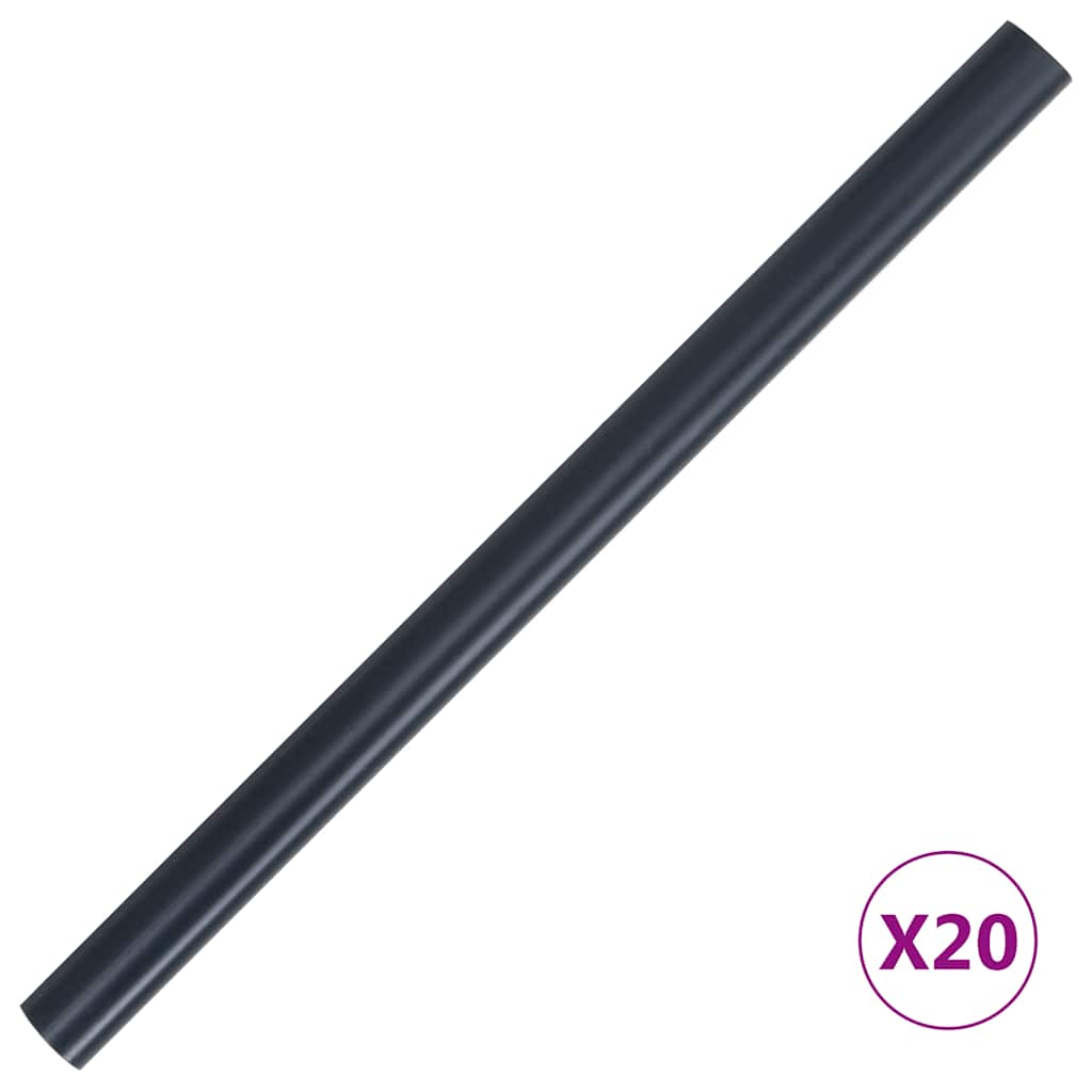 Recinzione Frangivento Giardino PVC 35x0,19m Grigio Scuro Opaco