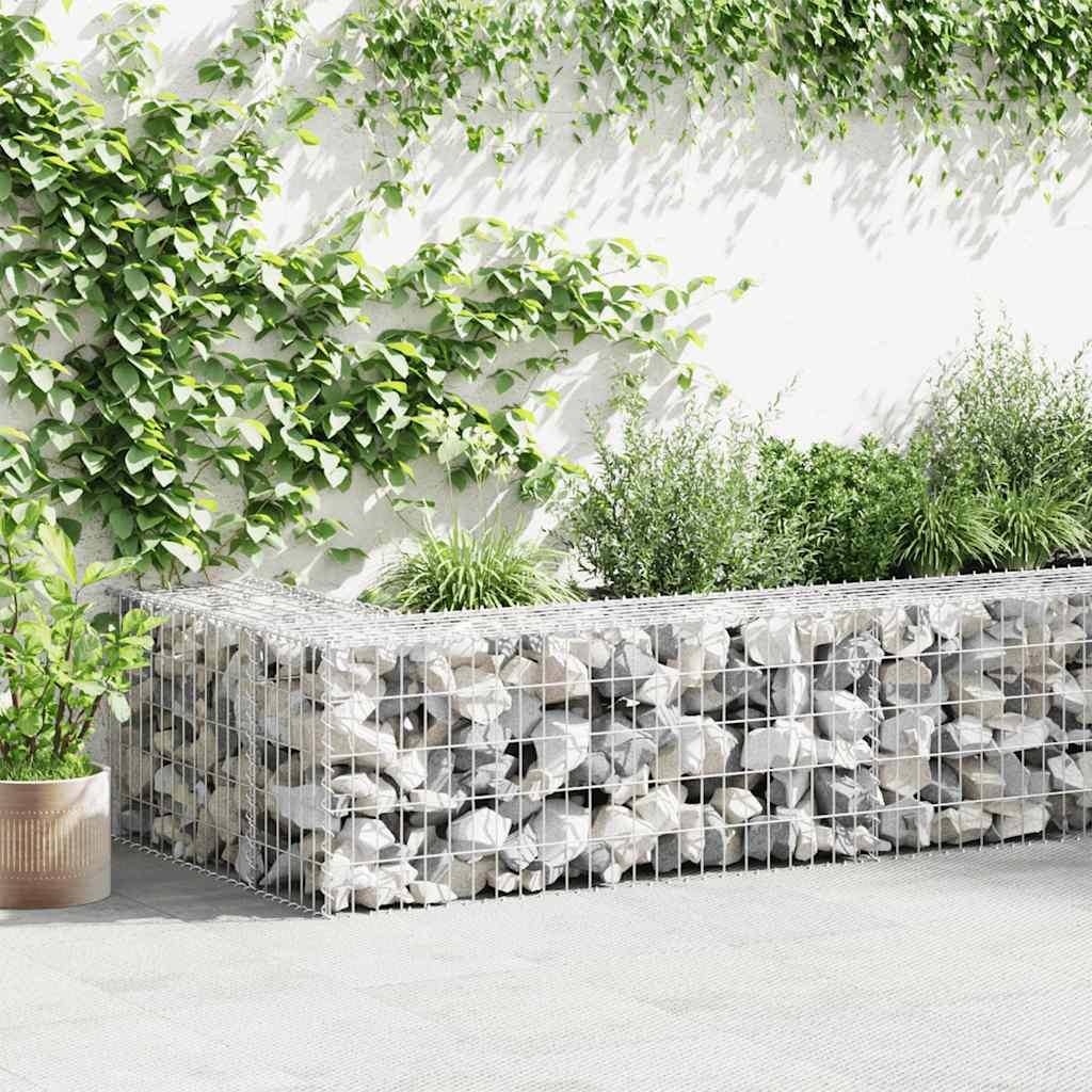 Gabbione con Copertura in Acciaio Zincato 900x30x50 cm