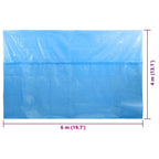Copripiscina Solare Rettangolare 600x400 cm PE Blu