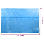 Copripiscina Solare Rettangolare 800x500 cm PE Blu