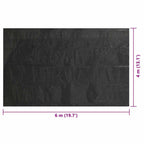 Copripiscina Solare Rettangolare 600x400 cm PE Nero