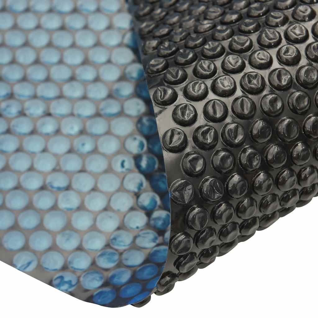 Pellicola Galleggiante Solare PE per Piscina 417 cm Nero e Blu