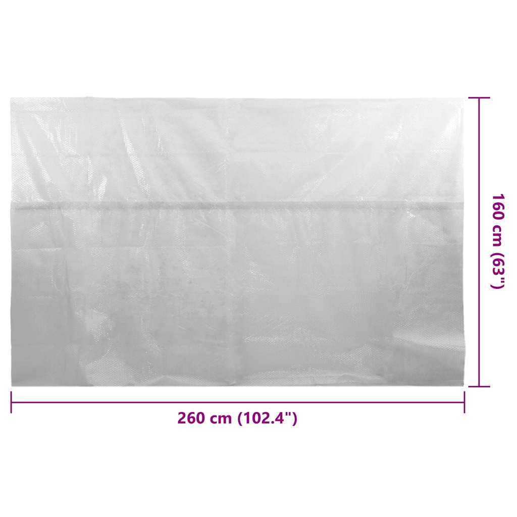 Pellicola Galleggiante Solare PE per Piscina 260x160 cm Grigia