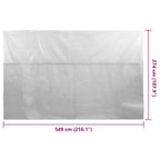 Pellicola Galleggiante Solare PE Piscina 549x274 cm Grigia
