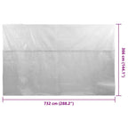 Pellicola Galleggiante Solare PE Piscina 732x366 cm Grigia