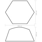 Tenda per Piscina in Tessuto 590x520x250 cm Gialla
