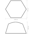 Tenda per Piscina in Tessuto 500x433x250 cm Grigia