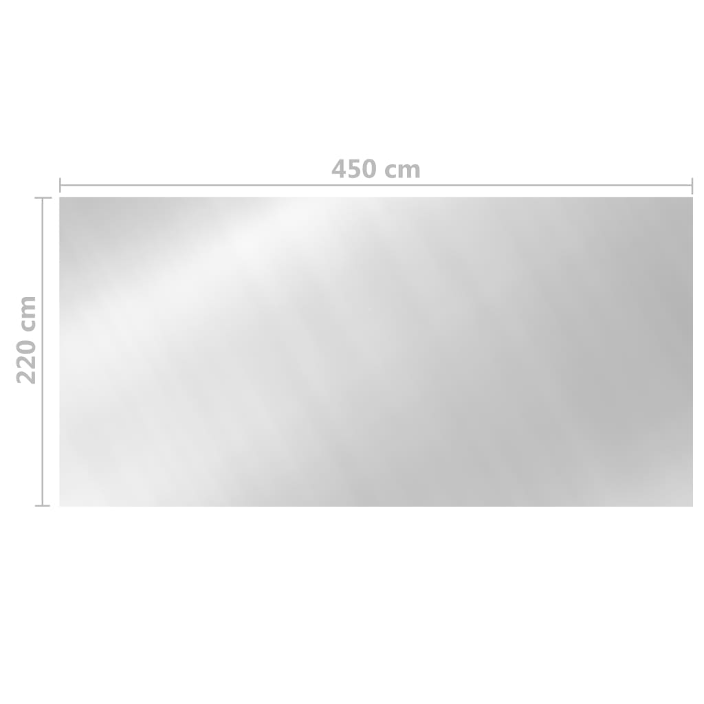 Copertura Solare per Piscina Argento 450x220 cm PE