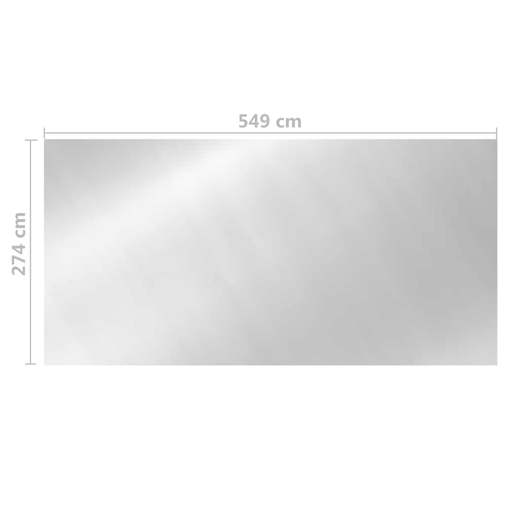 Copertura Solare per Piscina Argento 549x274 cm PE