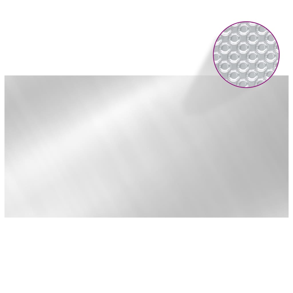 Copertura Solare per Piscina Argento 975x488 cm in Polietilene