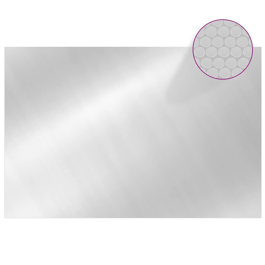 Copripiscina Solare Rettangolare 600x400 cm PE Argento