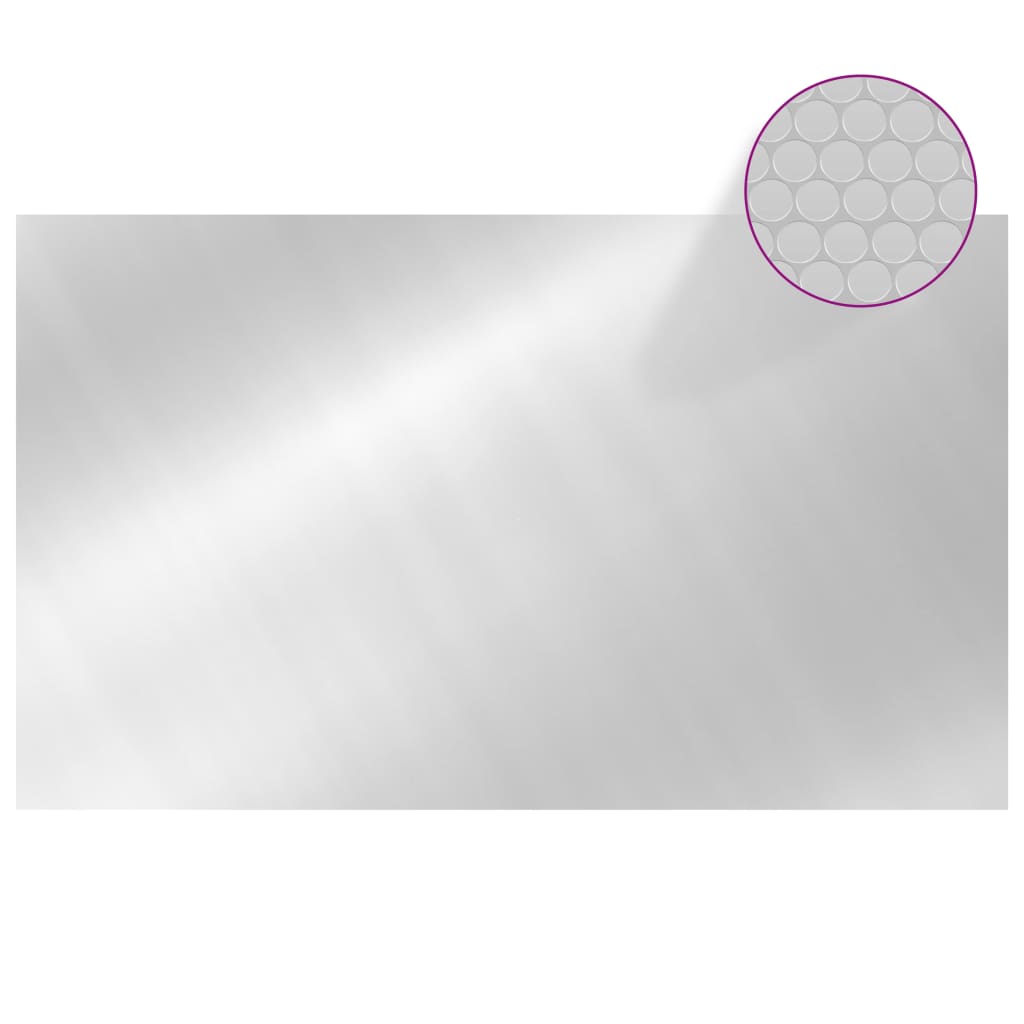 Copripiscina Solare Rettangolare 1000x600 cm PE Argento
