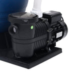 Filtro a Sabbia con Pompa a 7 Vie 1000 W Blu e Nero