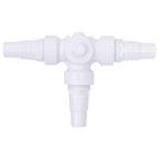 Valvola a Sfera a 3 Vie per Piscina Filettatura 1 1/2" Bianco e Nero
