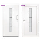 Porta d'Ingresso in Alluminio e PVC Bianco 100x200 cm