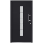Porta d'Ingresso in Alluminio e PVC Antracite 100x200 cm