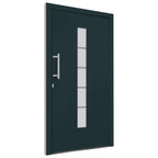 Porta d'Ingresso in Alluminio e PVC Antracite 100x210 cm