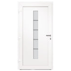 Porta d'Ingresso in Alluminio e PVC Antracite 110x210 cm
