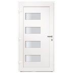 Porta d'Ingresso in Alluminio e PVC Antracite 110x210 cm