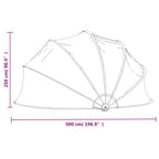 Cupola per Piscina 500x250 cm in PVC UPF 30 e Fibra di Vetro