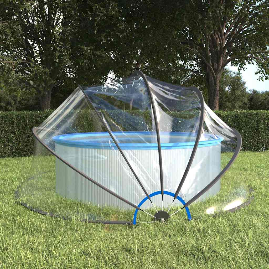 Cupola per Piscina 500x250 cm in PVC UPF 30 e Fibra di Vetro