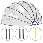 Cupola per Piscina 559x275 cm - PVC UPF 30 con Struttura in Fibra di Vetro
