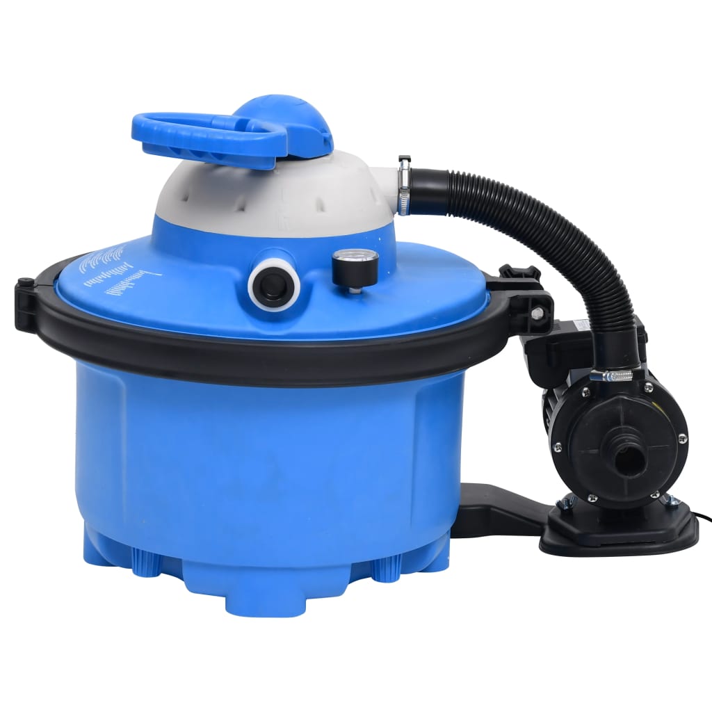 Pompa con Filtro a Sabbia Blu e Nera 200W 25L