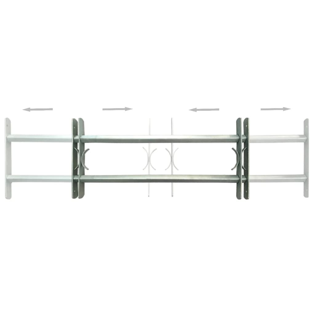Grate per Finestre Regolabili 2 pz 1000-1500 mm Acciaio Zincato