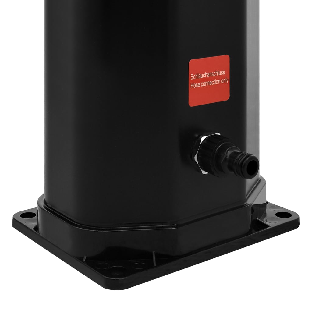 Doccia Solare da Esterno 35 L con Soffione e Rubinetto - Nero