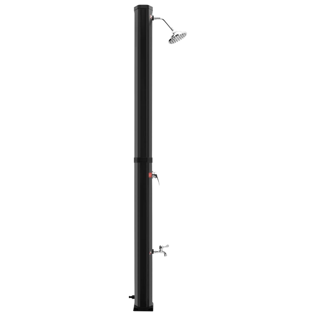 Doccia Solare da Esterno 35 L con Soffione e Rubinetto - Nero