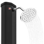 Doccia Solare da Esterno 35 L con Soffione e Rubinetto - Nero