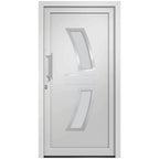 Porta d'Ingresso Bianca PVC 98x208 cm