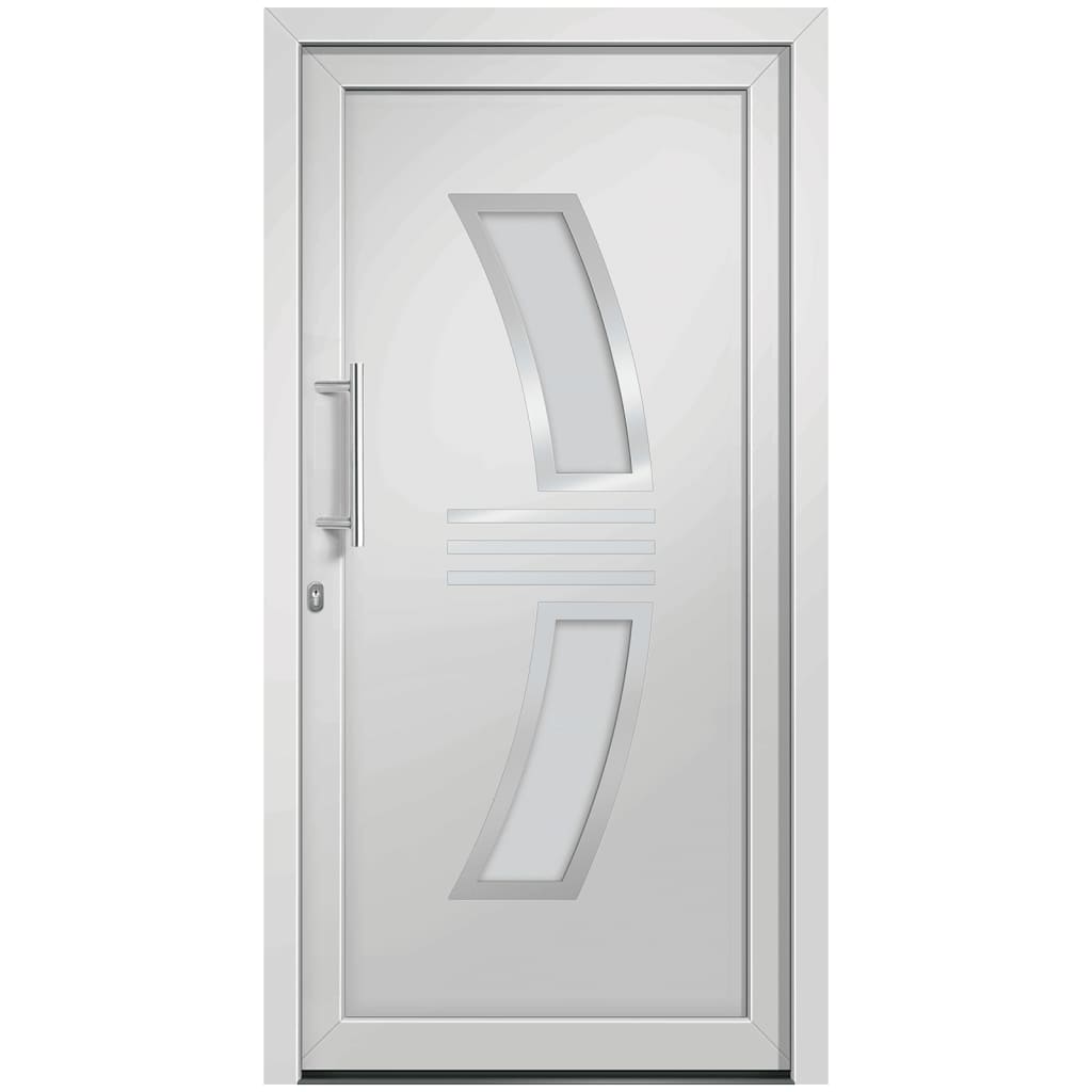 Porta d'Ingresso Bianca PVC 98x208 cm