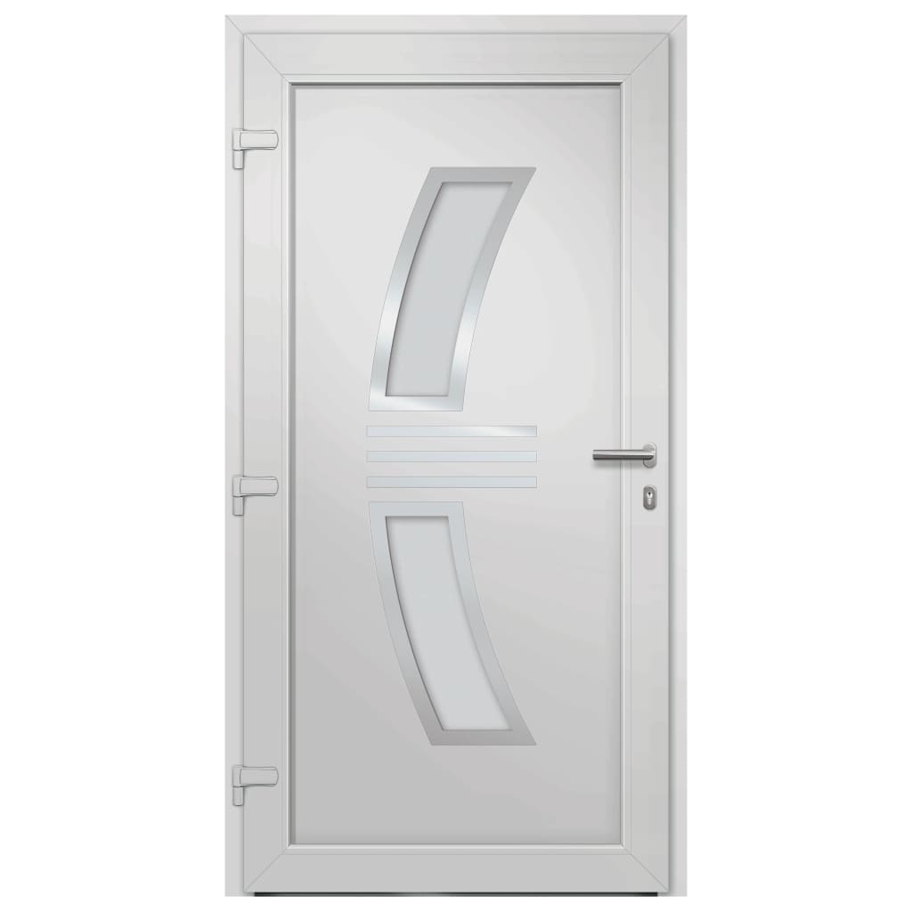Porta d'Ingresso Bianca PVC 98x208 cm