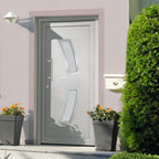 Porta di Ingresso Bianca 108x200 cm PVC Alluminio