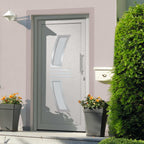 Porta d'ingresso bianca 98x200 cm con telaio PVC e rinforzo acciaio