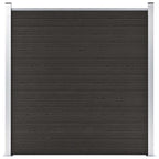 Pannello di Recinzione in WPC 180x186 cm Nero