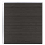 Pannello di Recinzione WPC 175x186 cm Nero