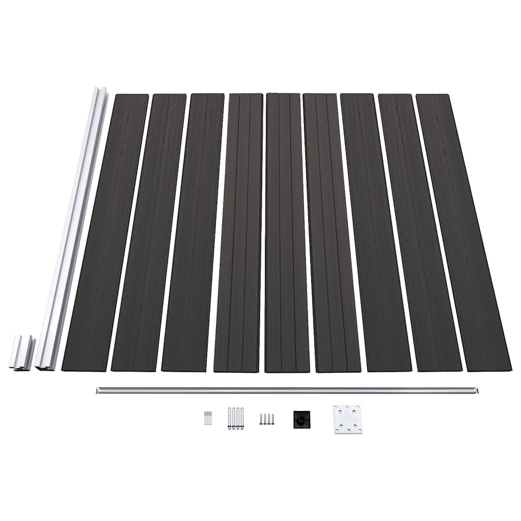 Pannello di Recinzione WPC 175x186 cm Nero