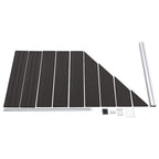 Pannello di Recinzione in WPC 95x(105-180) cm Nero
