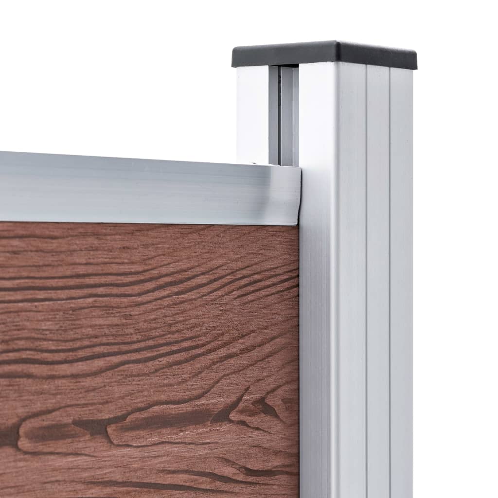 Pannello di Recinzione in WPC 95x186 cm Marrone
