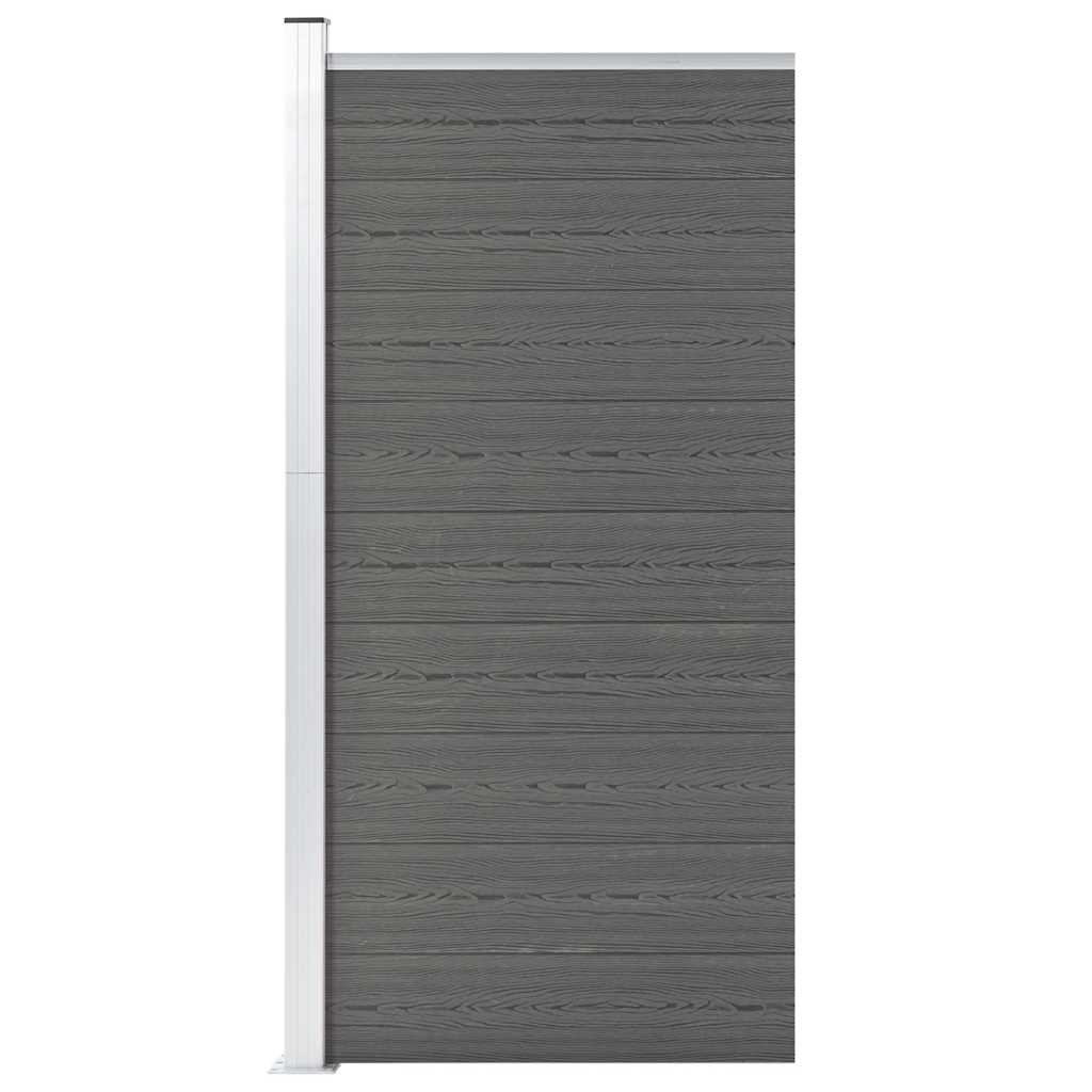 Pannello di Recinzione WPC 95x186 cm Grigio