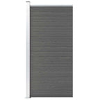 Pannello di Recinzione WPC 95x186 cm Grigio