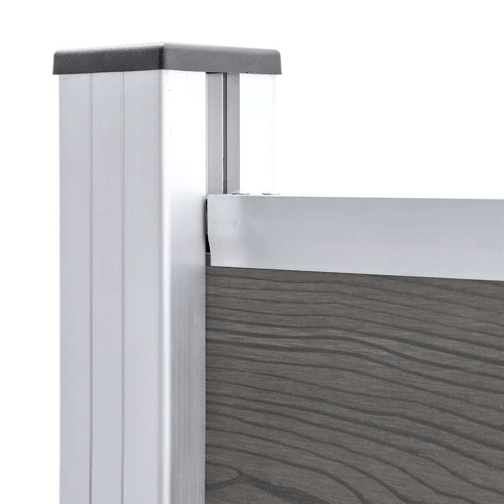 Pannello di Recinzione WPC 95x186 cm Grigio